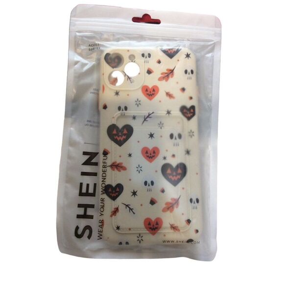 SHEIN Halloween Theme I-Phone 11 Pro Max Cream Black Orange Plastic - Picture 1 of 2